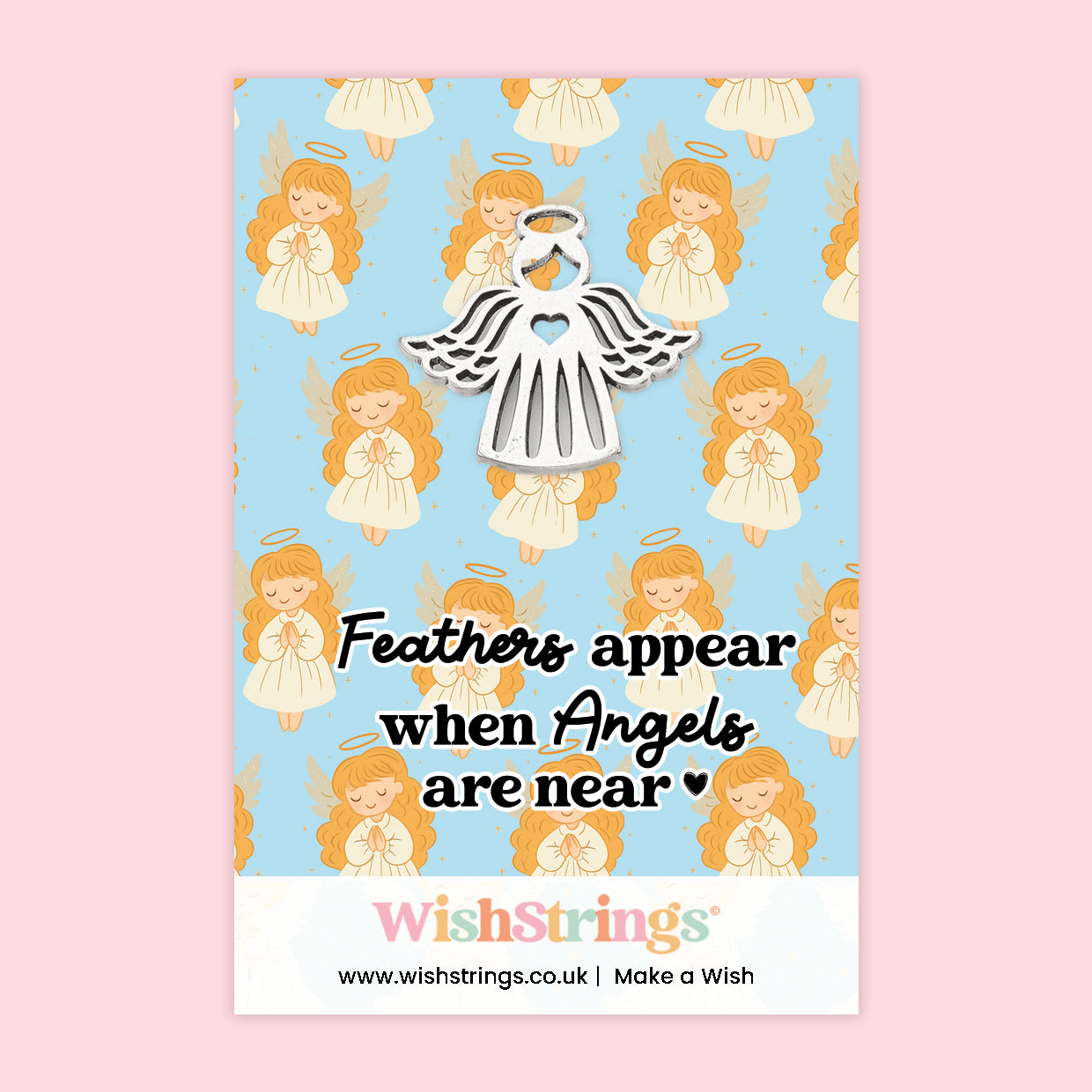 Angel Collection – 6 Pocket Hugs, 6 WishStrings & 6 Angel Tokens | Guardian Angel Gifts | Handmade Comfort Keepsakes