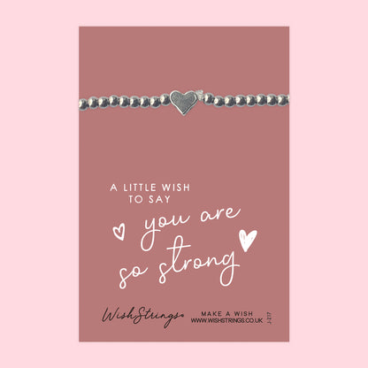 You Are So Strong - Heart Stretch Bracelet