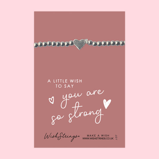 You Are So Strong - Heart Stretch Bracelet