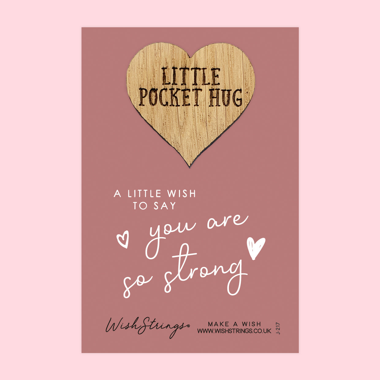 SALE - SO STRONG - Oak Pocket Hug Token | S019