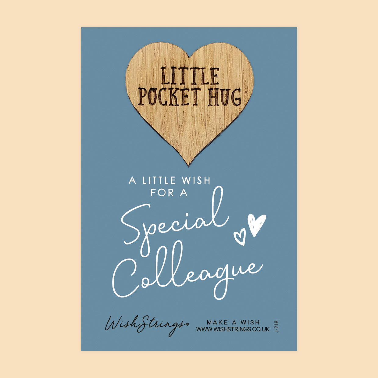 Special Colleague - Little Pocket Hug - Wooden Heart Keepsake Token