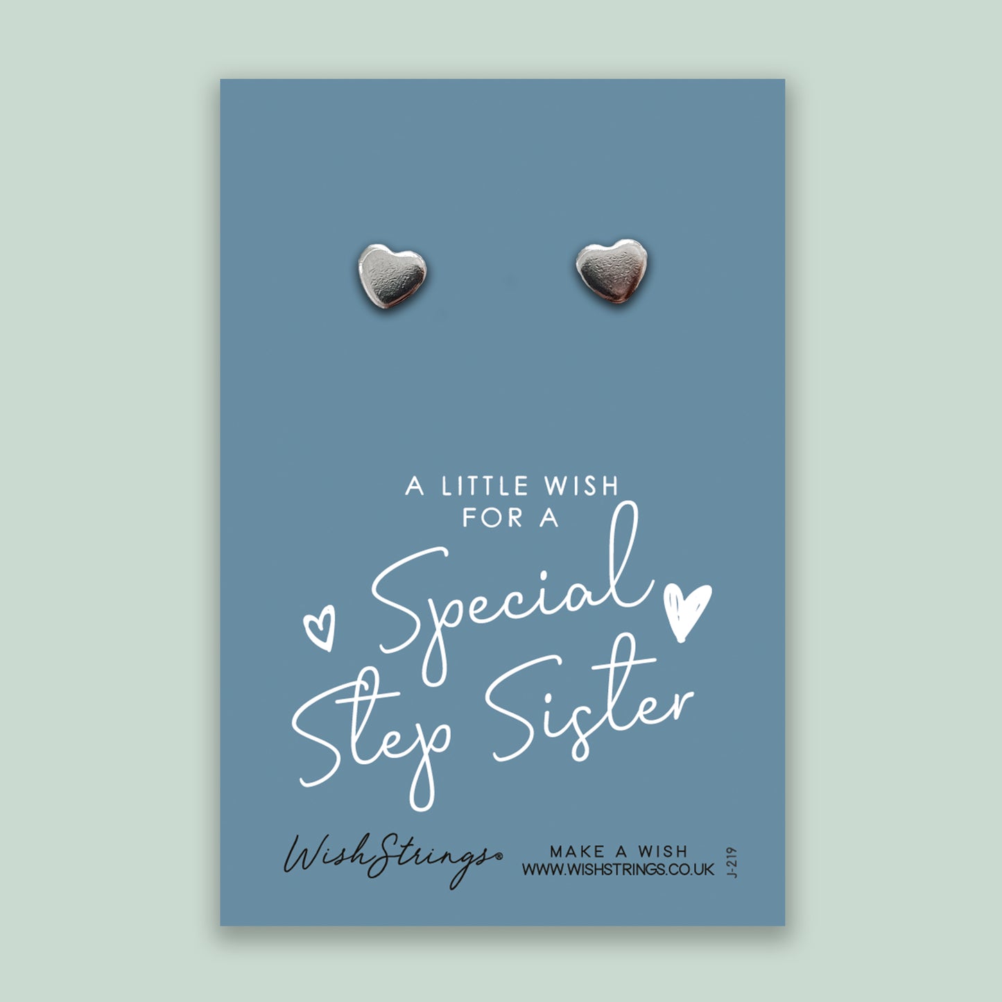 Step Sister - Silver Heart Stud Earrings | 304 Stainless - Hypoallergenic