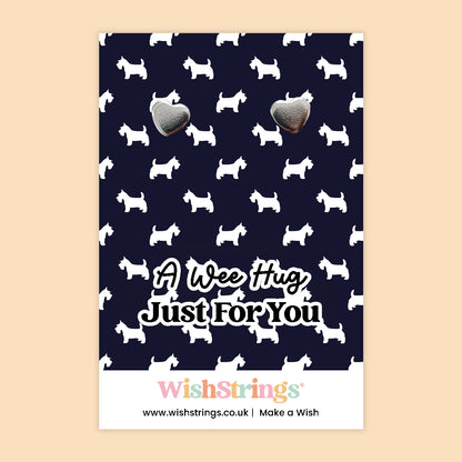 A Wee Hug Just For You - Silver Heart Stud Earrings | 304 Stainless - Hypoallergenic