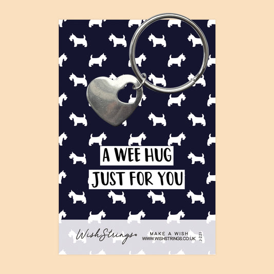 A Wee Hug Just For You - Heart Keyring