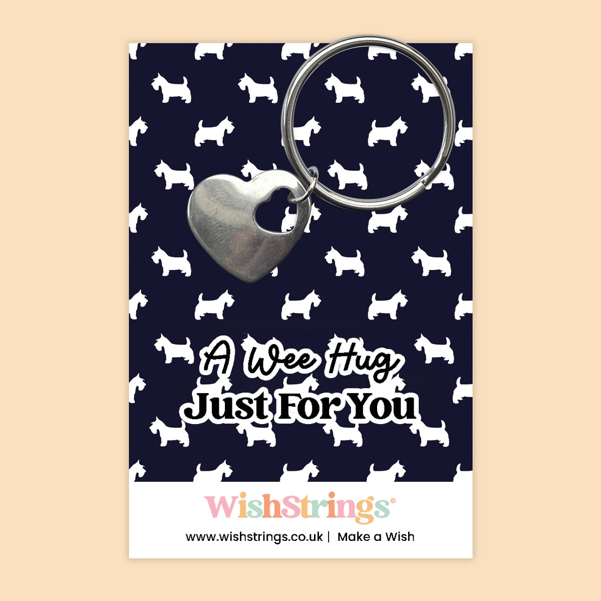 A Wee Hug Just For You - Heart Keyring