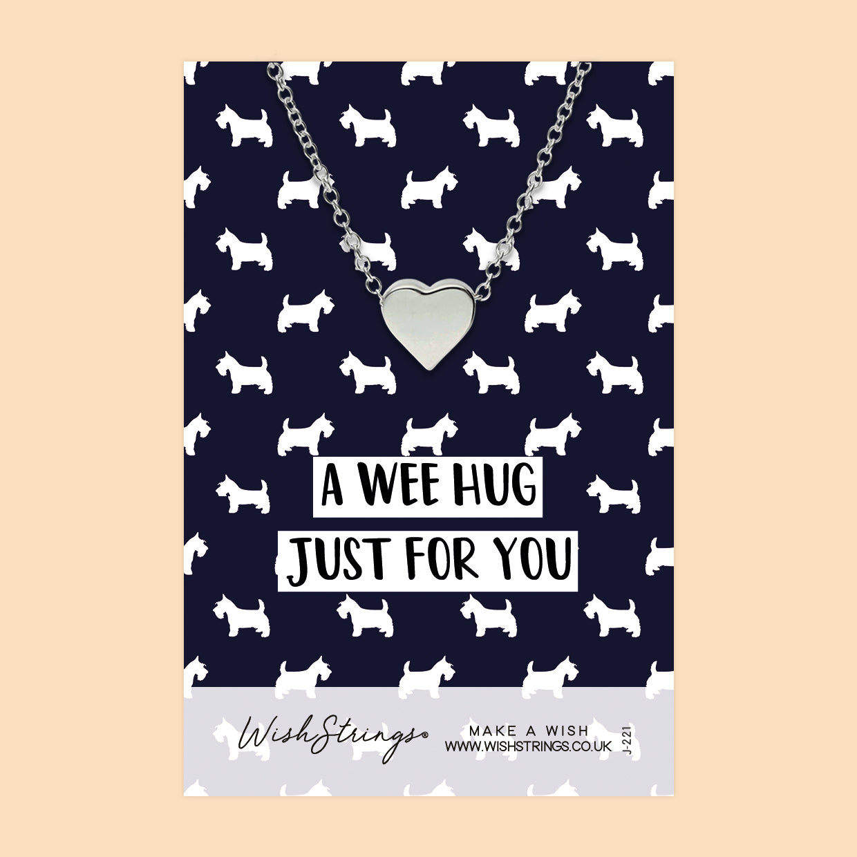 A Wee Hug Just For You - Heart Necklace