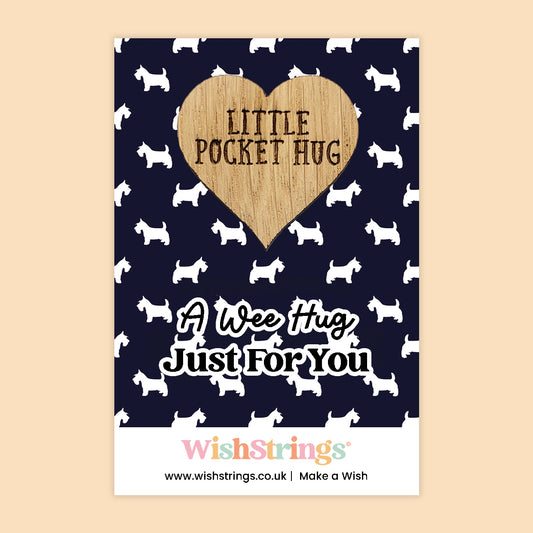 Pocket Hug - A Wee Hug, Just for You | Scottish Theme Gift | Keepsake Token for Sending Hugs & Thinking of You