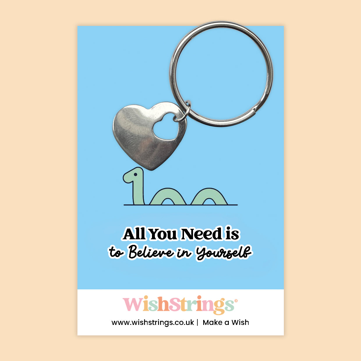 Nessie - Heart Keyring