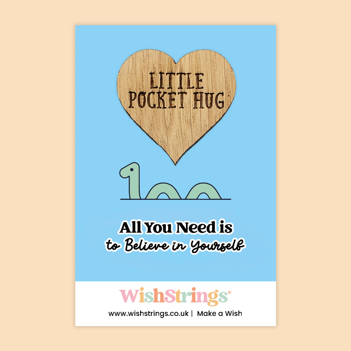 Pocket Hug - Nessie, Scottish Theme Gift | Charming Scotland Souvenir | Keepsake Token for Sending Hugs & a Special Gift from Scotland