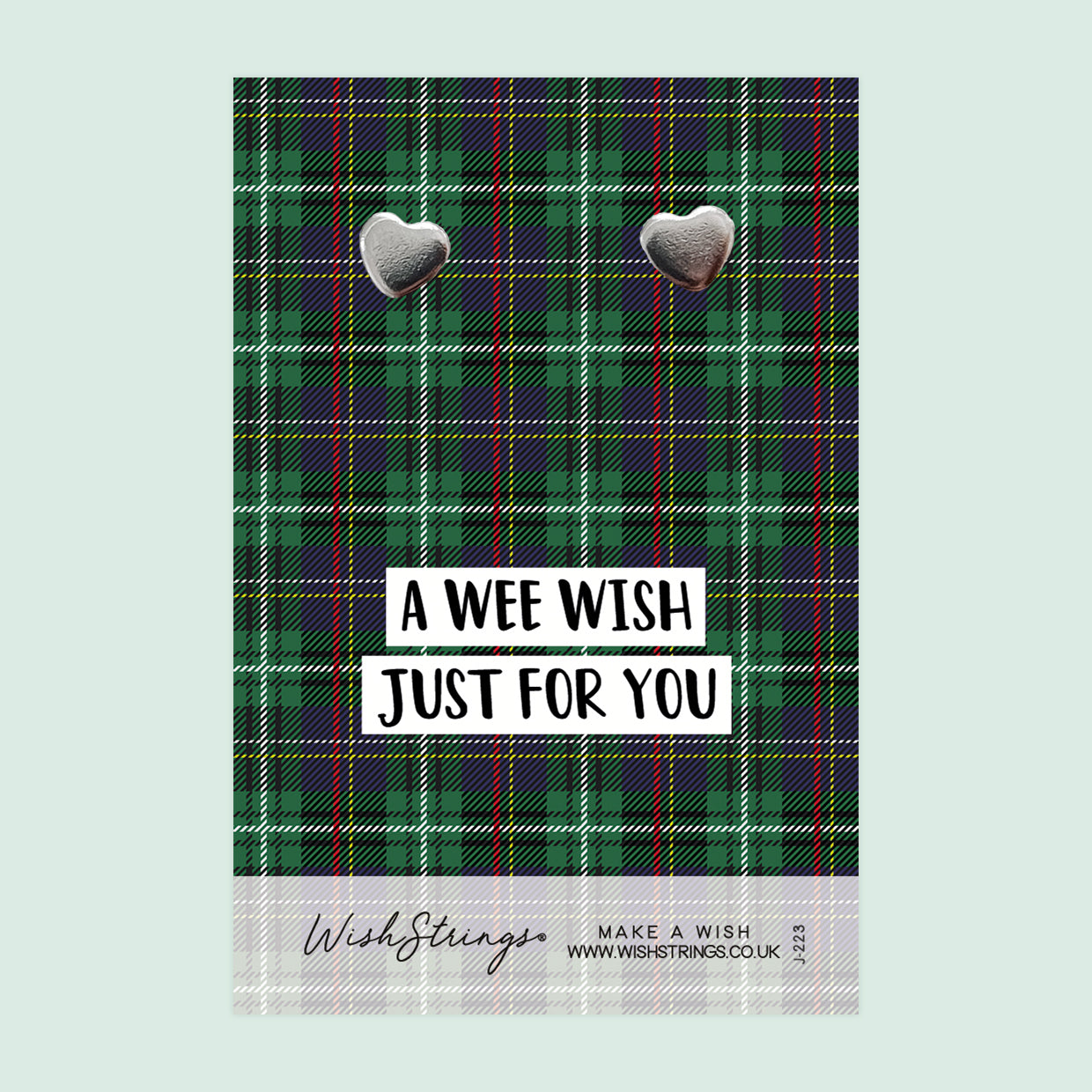 A Wee Wish - Silver Heart Stud Earrings | 304 Stainless - Hypoallergenic