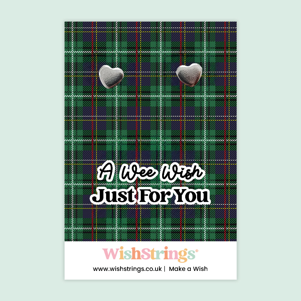 A Wee Wish - Silver Heart Stud Earrings | 304 Stainless - Hypoallergenic