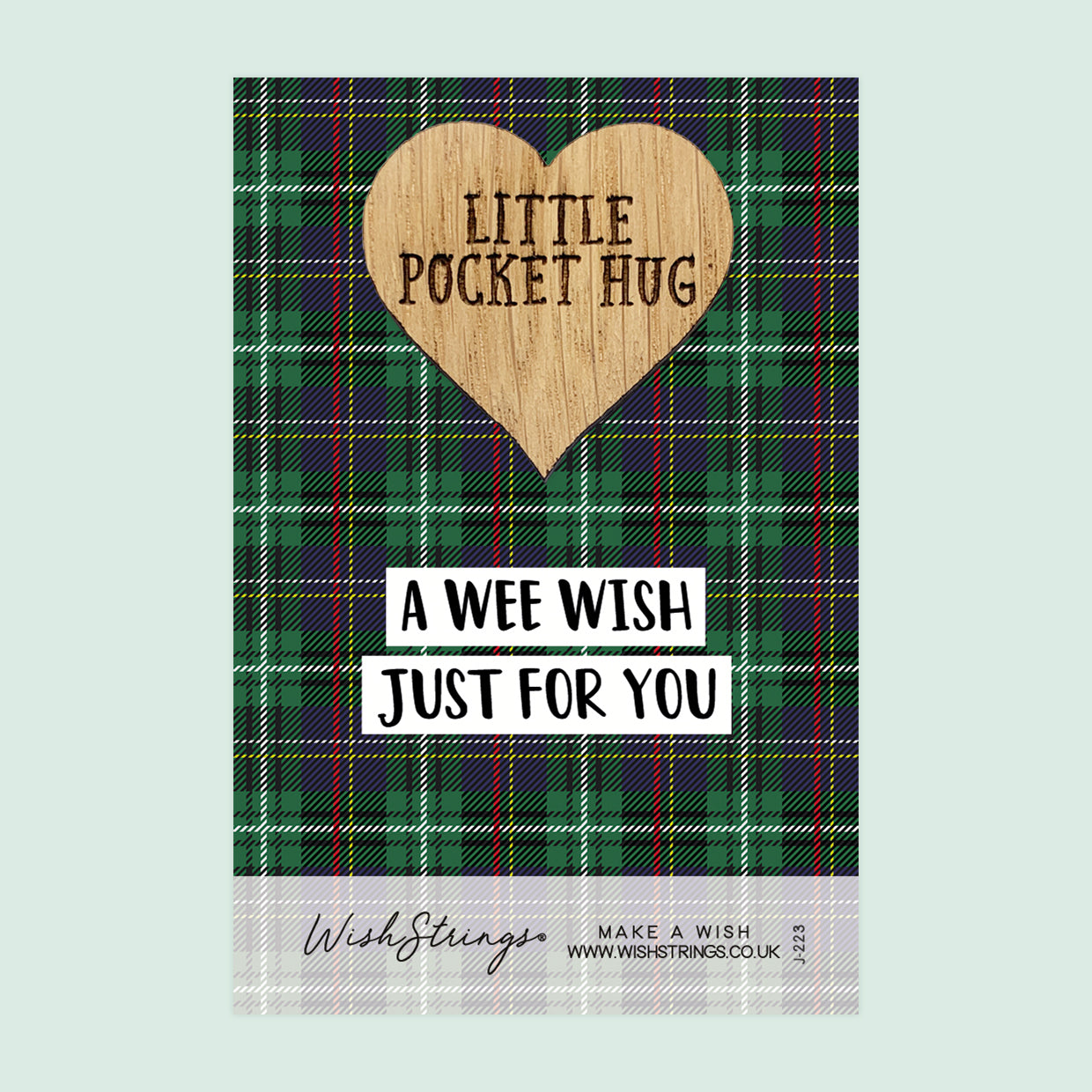 A Wee Wish - Little Pocket Hug - Wooden Heart Keepsake Token