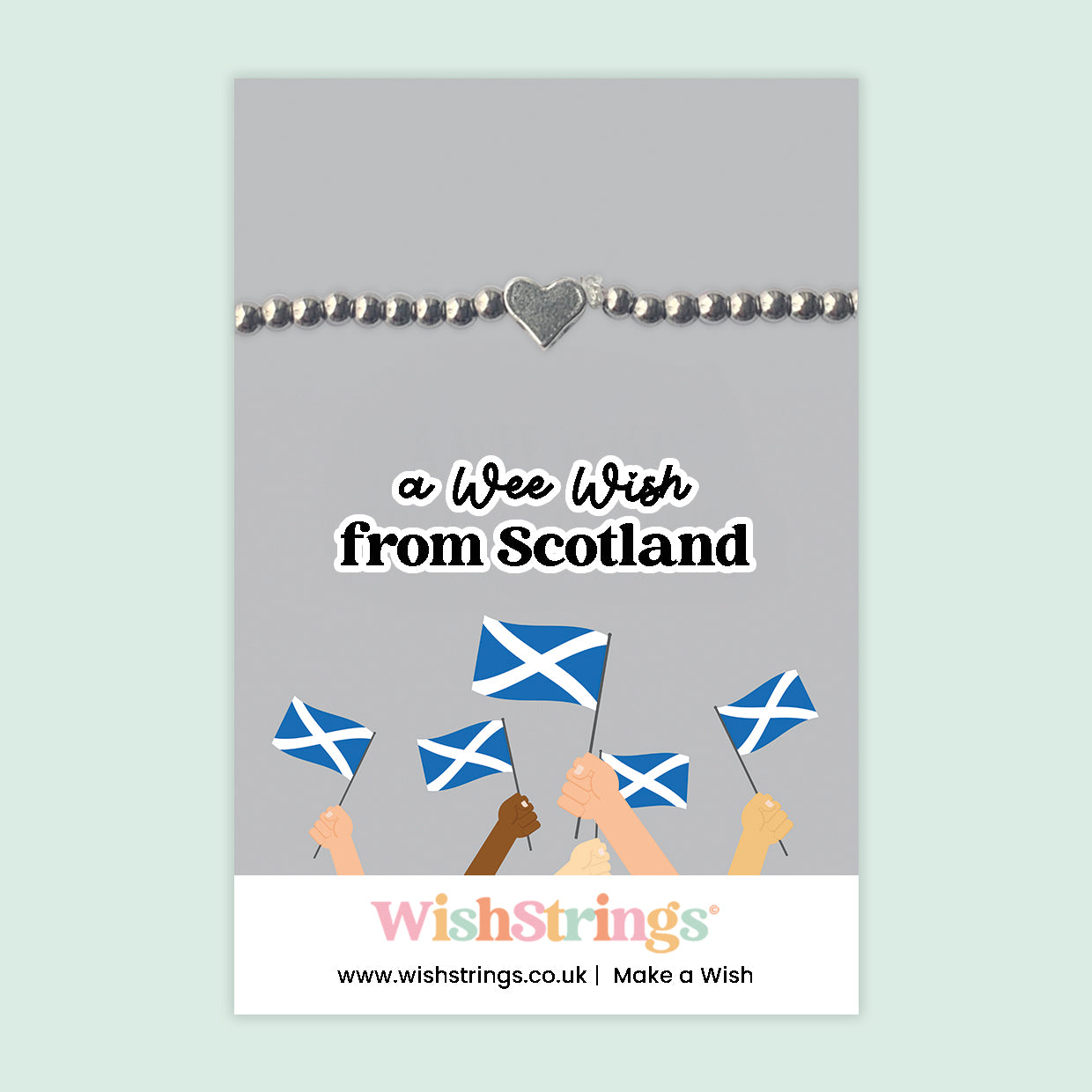 A Wee Wish, from Scotland - Heart Stretch Bracelet