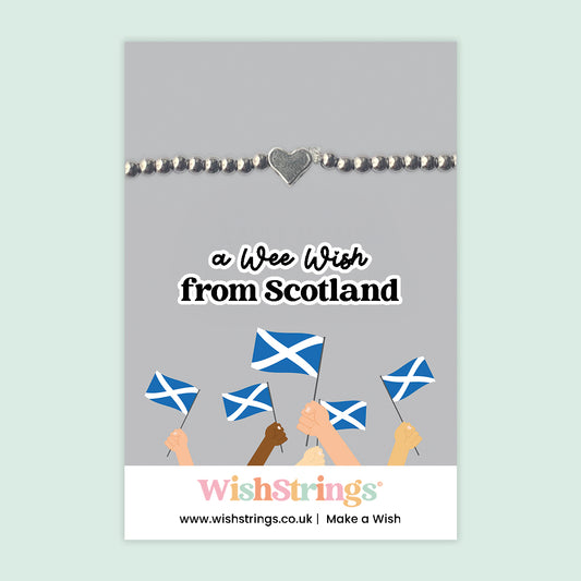 A Wee Wish, from Scotland - Heart Stretch Bracelet