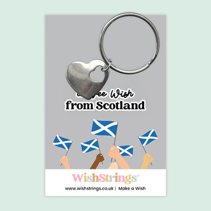 A Wee Wish, from Scotland - Heart Keyring