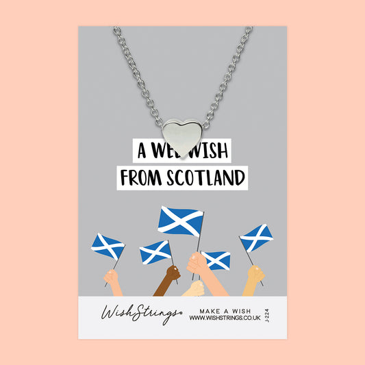 A Wee Wish, from Scotland - Heart Necklace