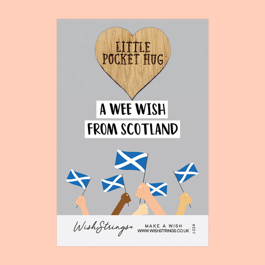 Pocket Hug - A Wee Wish from Scotland | Scottish Tartan Souvenir | Keepsake Token for Sending Hugs & Thoughtful Gifts