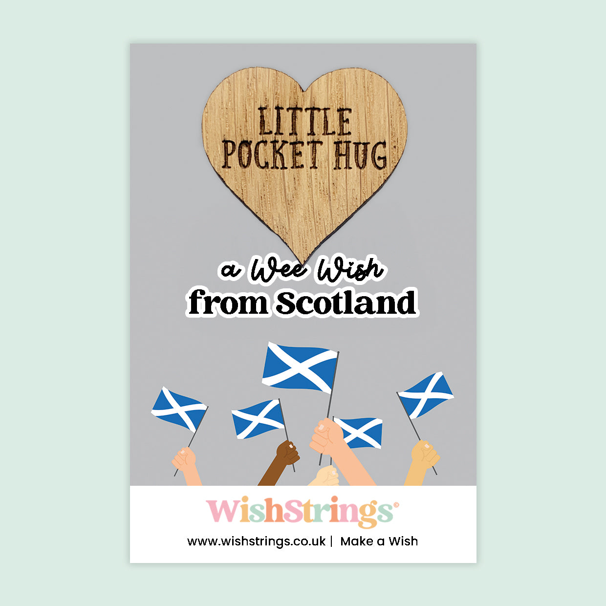 Pocket Hug - A Wee Wish from Scotland | Scottish Tartan Souvenir | Keepsake Token for Sending Hugs & Thoughtful Gifts