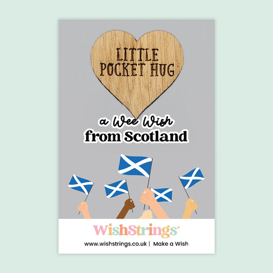 Pocket Hug - A Wee Wish from Scotland | Scottish Tartan Souvenir | Keepsake Token for Sending Hugs & Thoughtful Gifts