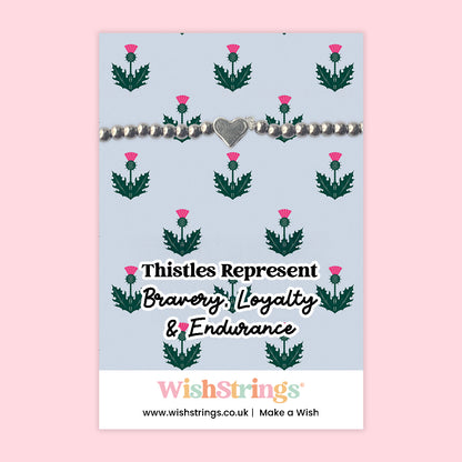 Thistles - Heart Stretch Bracelet