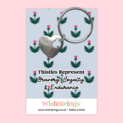 Thistles - Heart Keyring