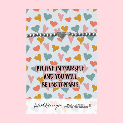 Believe in Yourself - Heart Stretch Bracelet