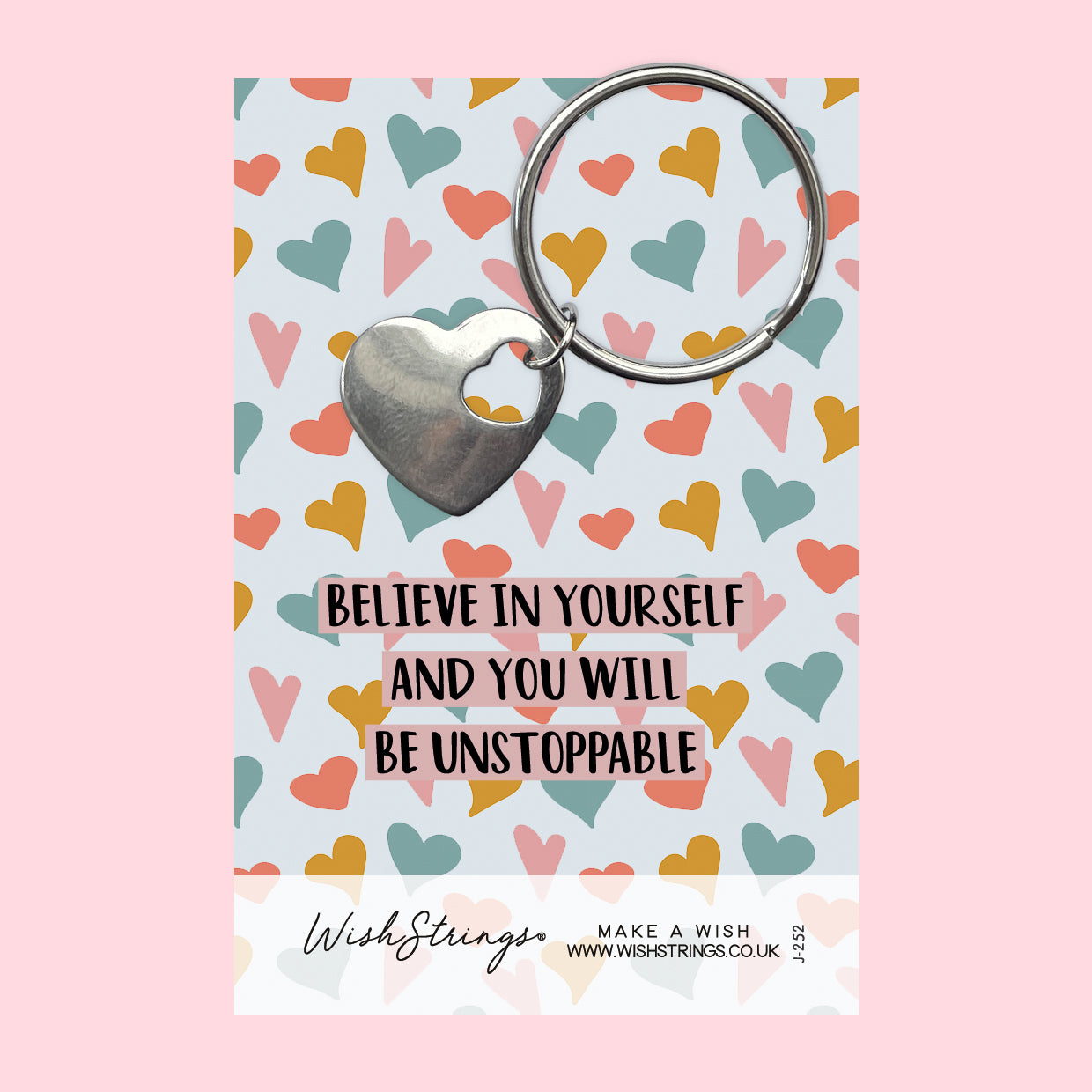 Believe in Yourself - Heart Keyring