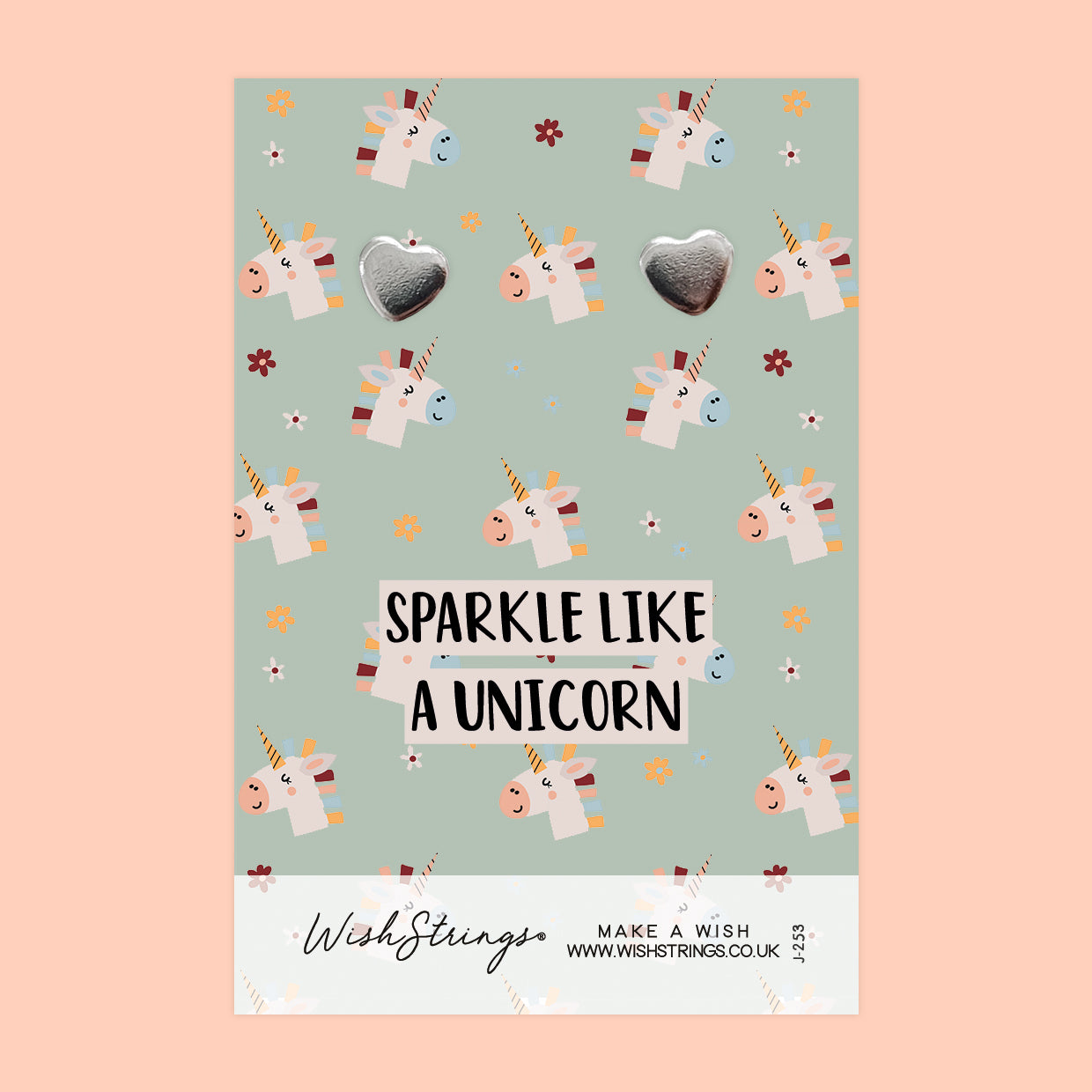 Sparkle like a Unicorn - Silver Heart Stud Earrings | 304 Stainless - Hypoallergenic