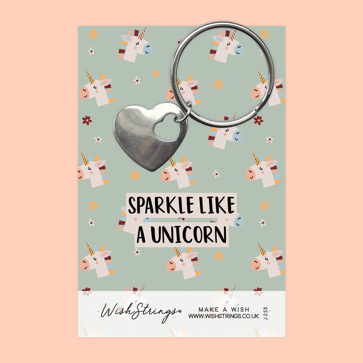 Sparkle like a Unicorn - Heart Keyring