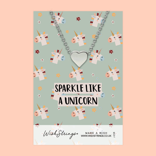 Sparkle like a Unicorn - Heart Necklace