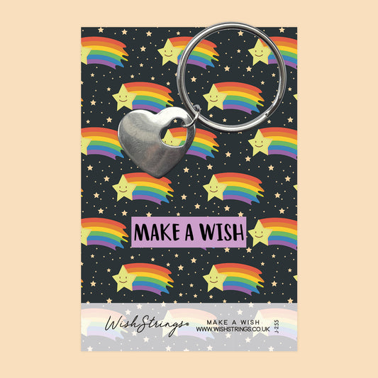 Make a Wish - Heart Keyring