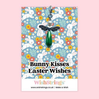 Bunny Kisses Easter Wishes Angel Charm | Easter Keepsake Clip-On Angel | Thoughtful Spring Gift with Love & Wishes