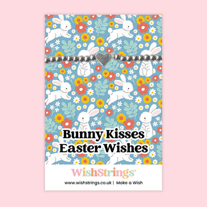 Bunny Kisses Easter Wishes - Heart Stretch Bracelet