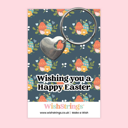 Happy Easter - Heart Keyring