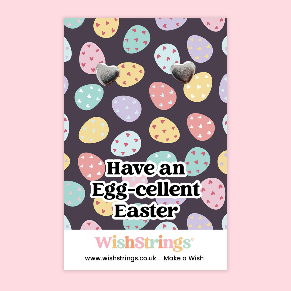 Egg-Cellent Easter - Silver Heart Stud Earrings | 304 Stainless - Hypoallergenic