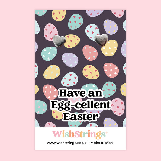 Egg-Cellent Easter - Silver Heart Stud Earrings | 304 Stainless - Hypoallergenic