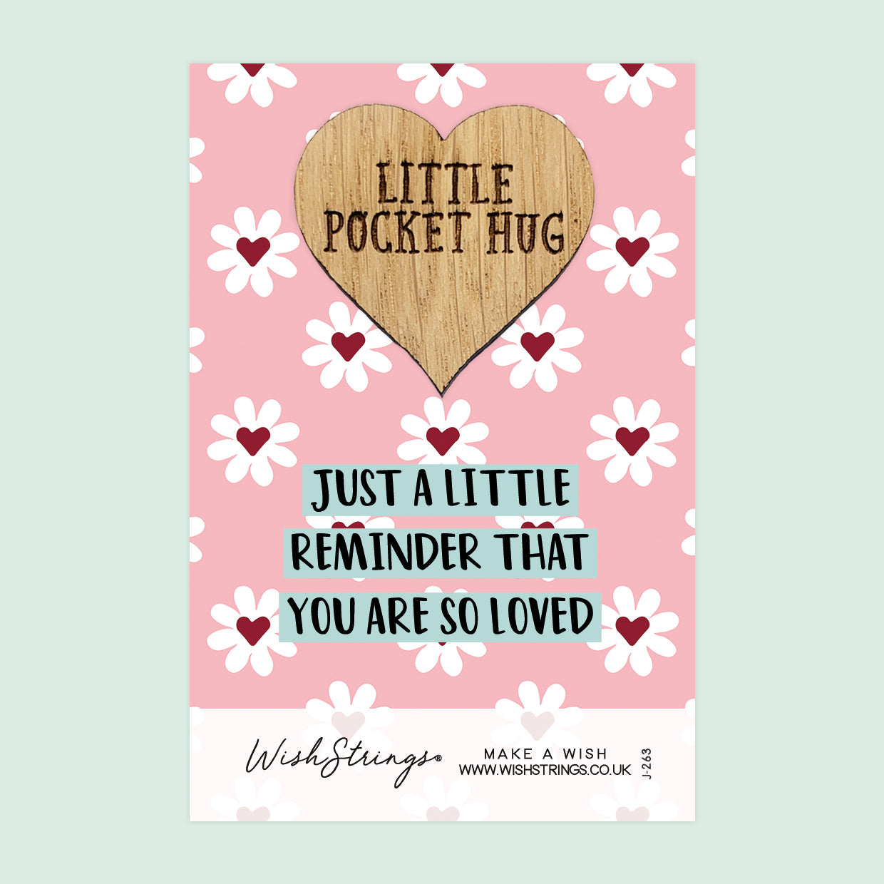 You are so Loved - Little Pocket Hug - Wooden Heart Keepsake Token