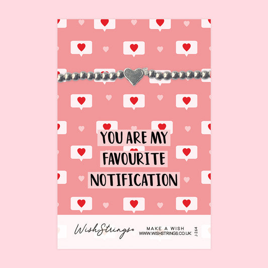 Favourite Notification - Heart Stretch Bracelet
