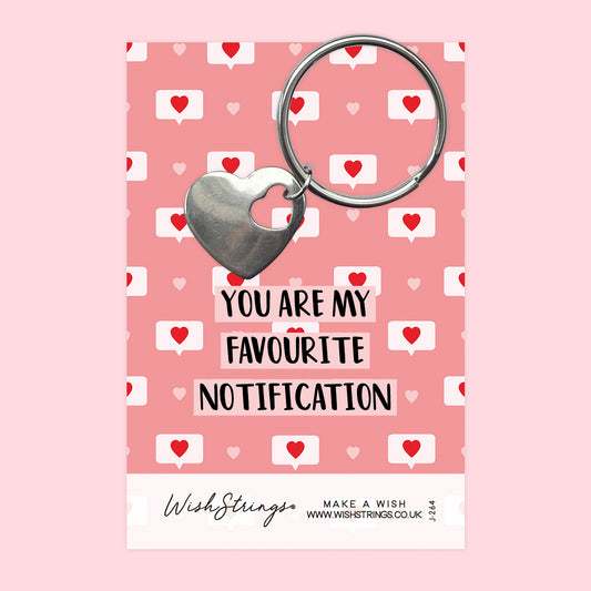 Favourite Notification - Heart Keyring