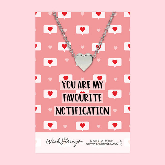 Favourite Notification - Heart Necklace