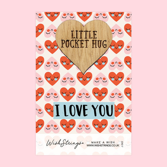 Pocket Hug - I Love You | Thoughtful Gift for Couples, Family & Someone Special | Keepsake Token for Sending Hugs & Expressing Love