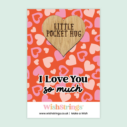 Pocket Hug - I Love You So Much | Thoughtful Gift for Couples, Family & Someone Special | Keepsake Token for Sending Hugs & Expressing Love