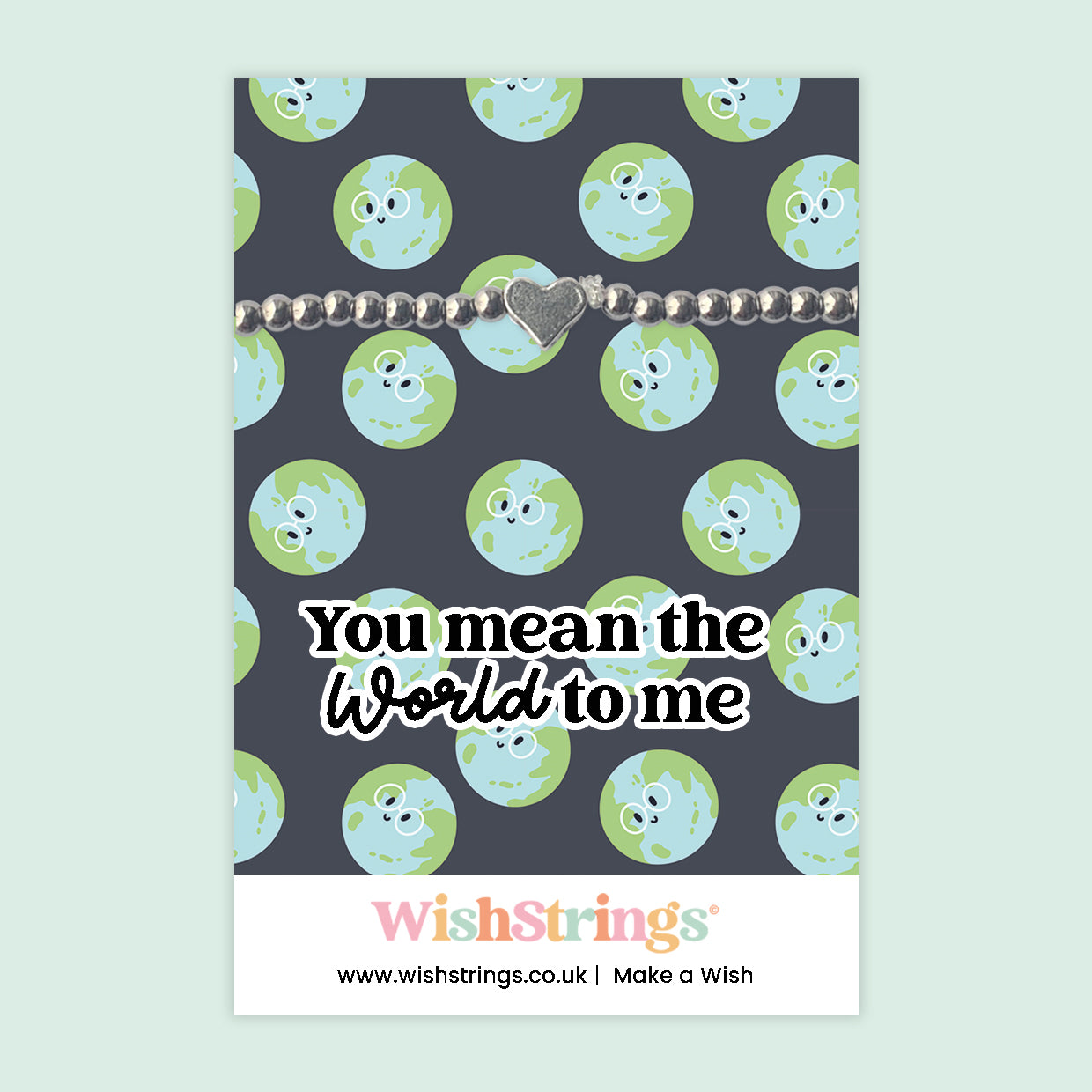 You Mean the World to Me - Heart Stretch Bracelet