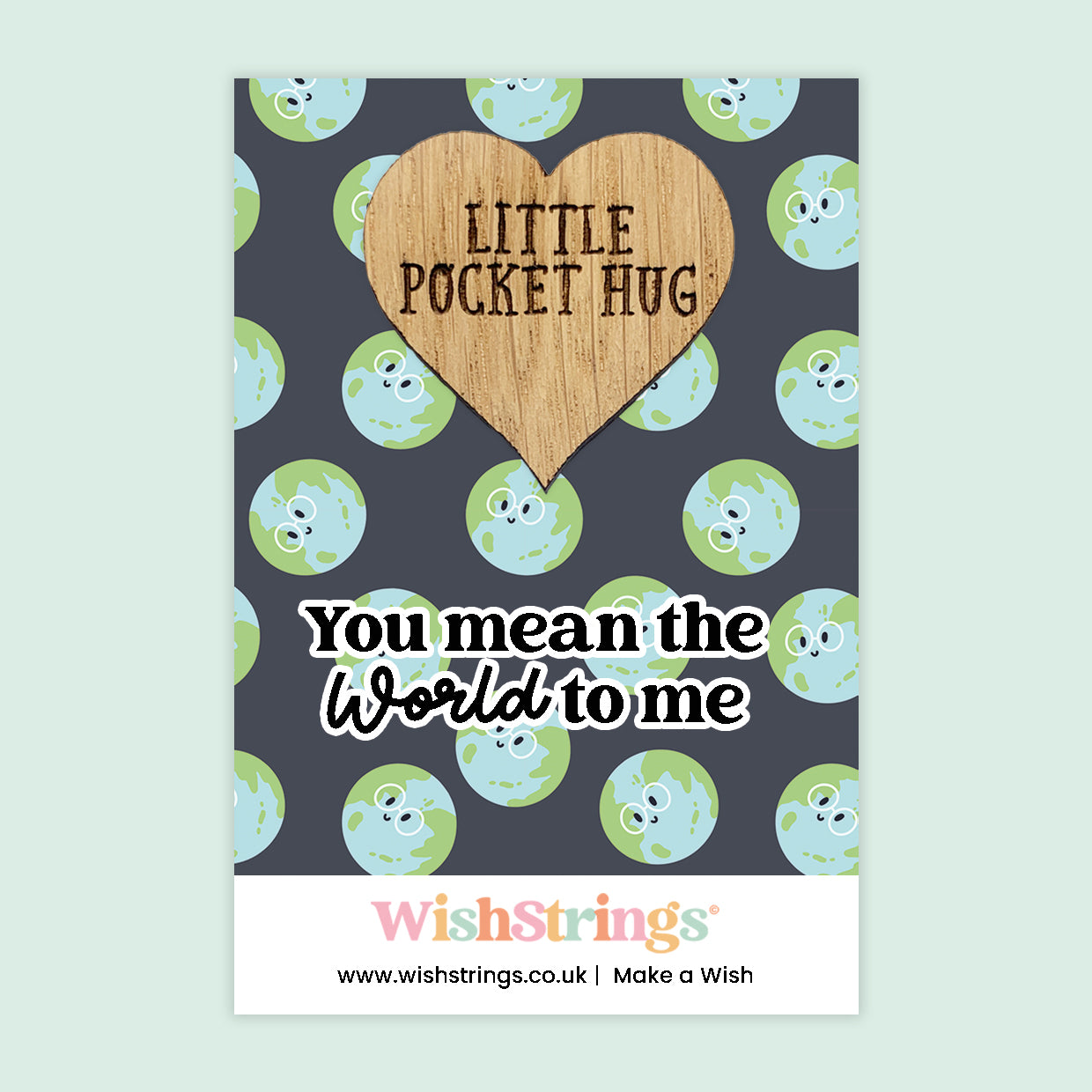 Pocket Hug - You Mean the World to Me | Thoughtful Gift for Someone Special | Keepsake Token for Sending Hugs, Thank You & Cute Couples Gift