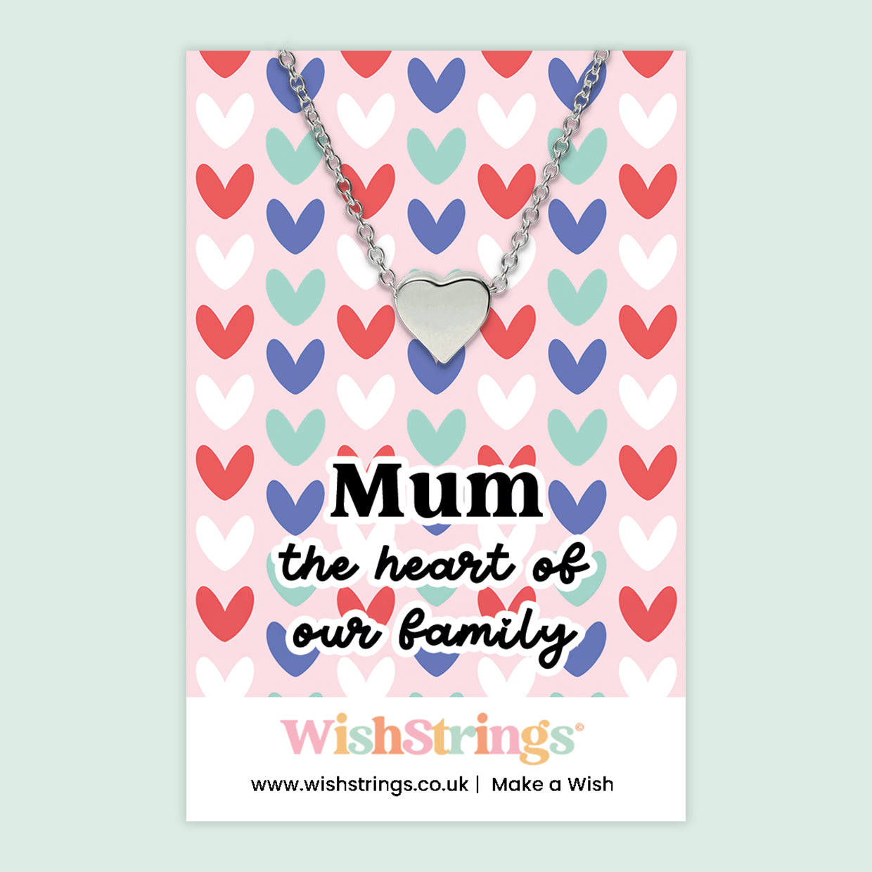Mum, the Heart of Our Family - Heart Necklace
