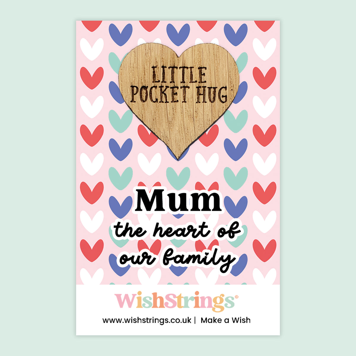 To Mum, With Love Collection – 6 Pocket Hugs & 6 WishStrings | Thoughtful Gifts for Mum | Handmade Keepsakes