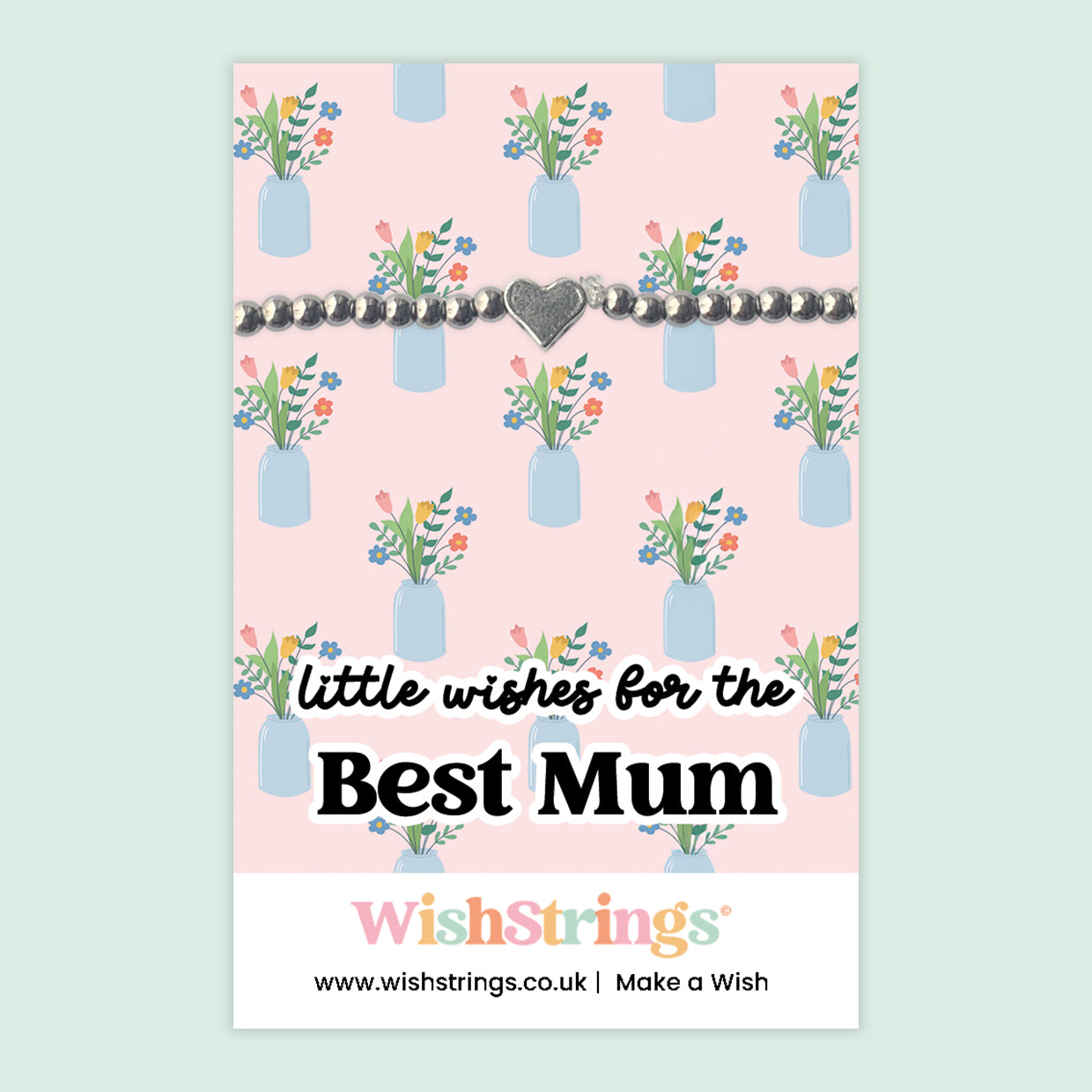 Little Wishes For The Best Mum - Heart Stretch Bracelet