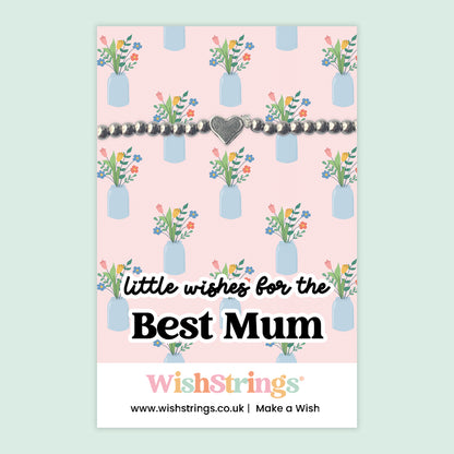 Little Wishes For The Best Mum - Heart Stretch Bracelet