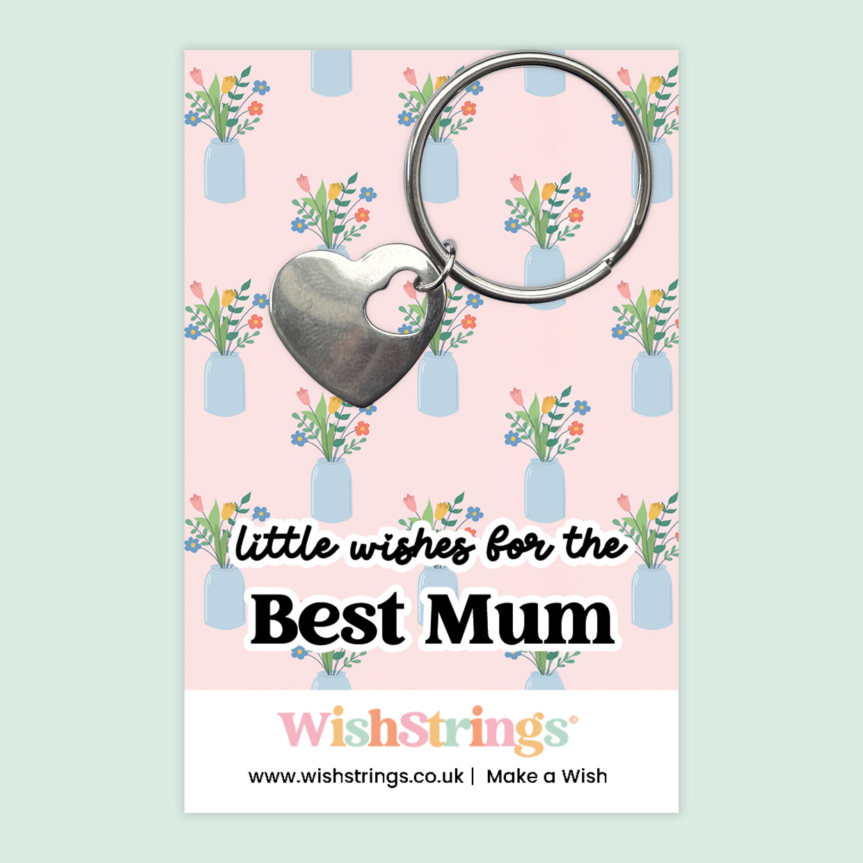 Little Wishes For The Best Mum - Heart Keyring