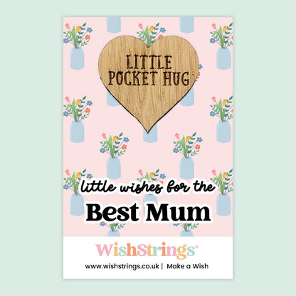 To Mum, With Love Collection – 6 Pocket Hugs & 6 WishStrings | Thoughtful Gifts for Mum | Handmade Keepsakes